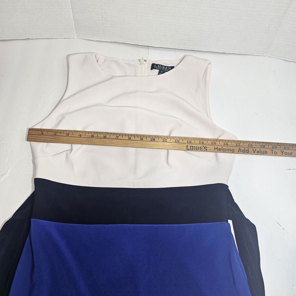 Ralph Lauren Soft Pink And Blue Dress Sleeveless - Picture 7 of 11